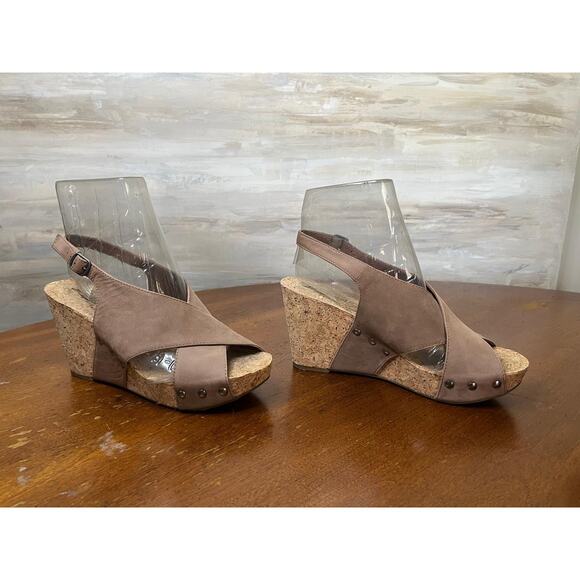 Lucky Brand Minari Slingback Wedge Sandals Womens Size 9 - Picture 3 of 6